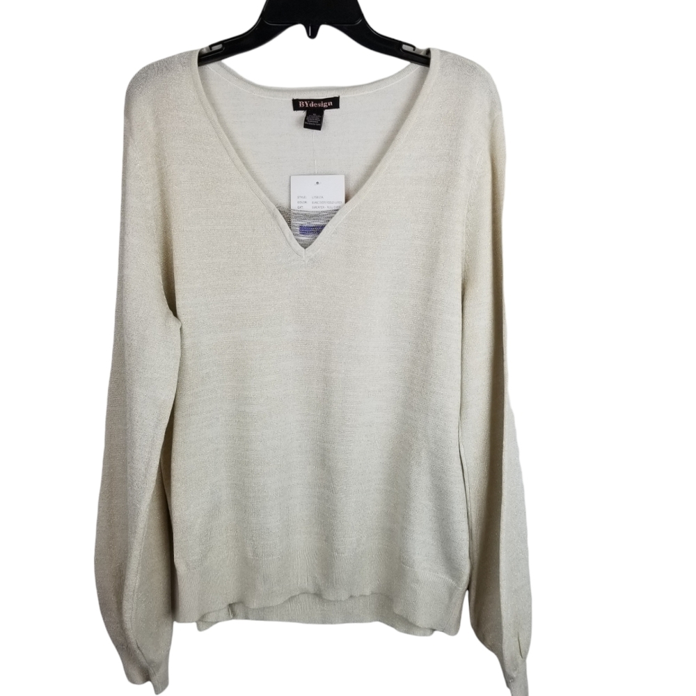 BYdesign V-Neck Pullover Sweater NWT
